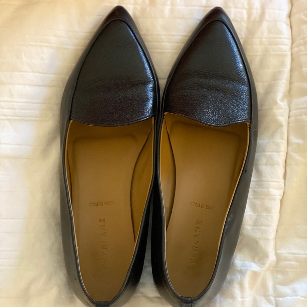 Black Leather Everlane Loafers